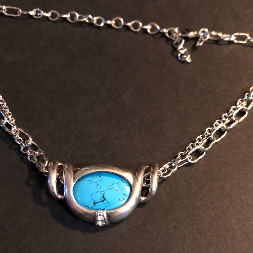 Chico’s Turquoise Necklace Changeable Gem